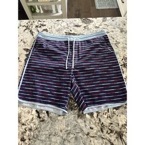 Johnnie-O Mens Swim Trunks Shorts 2XL‎ Red White Blue EXC Volley Beach 42" Waist